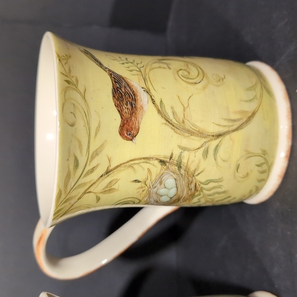 Square One,Kate Mcrosite Set Of 3 Nature's Nest Joy,Hope,Love Coffee Mugs. - Picture 9 of 14